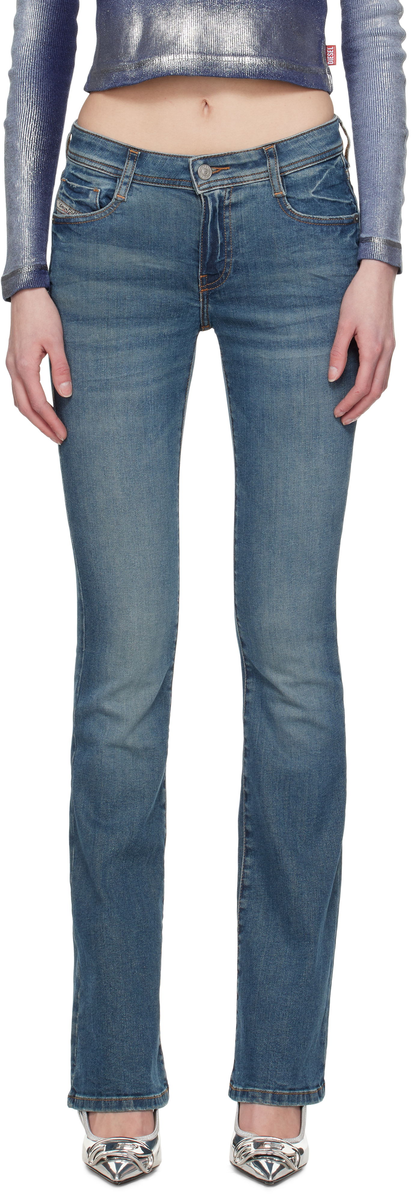 Džínsy Diesel Bootcut 1969 D-Ebbey Jeans Modrá | A11003 0BMBT, 0