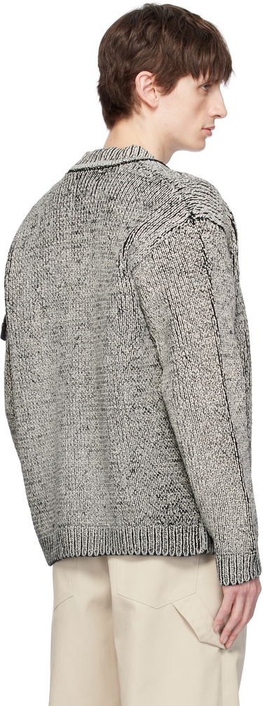 Sveter Stone Island Stone Island Cotton Chenille Cardigan Šedá | K1S15 5100047 S00Z1, 2