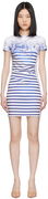Jean Paul Gaultier Calligraphie Marinière Print and Striped Minidress