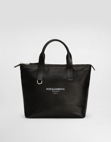 Tote bag Dolce & Gabbana Dolce & Gabbana Calfskin Small Shopper Čierna | BM2384A6E4880999, 0