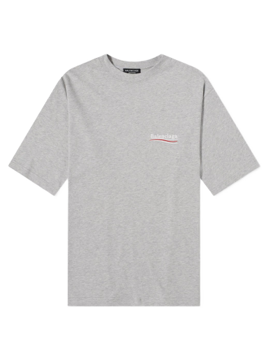 Tričko Balenciaga Oversized Political Campaign Logo Tee Šedá | 641675-TKVJ1-1379