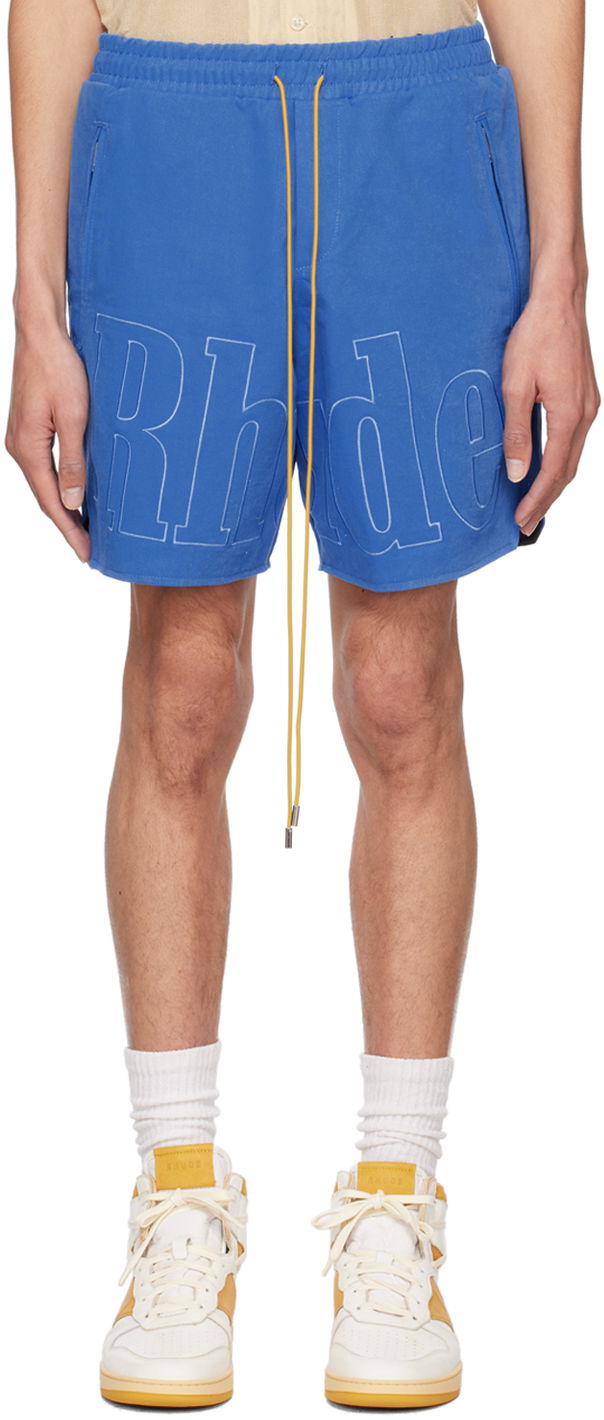 Šortky Rhude Rhude Embroidered Shorts Modrá | RHPS23SH18821195, 0