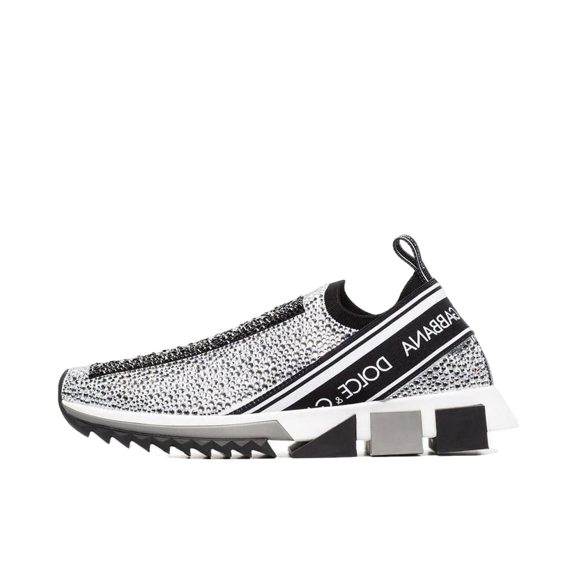 Tenisky a topánky Dolce & Gabbana Sorrento Slip On Silver Crystal W Šedá | CK1644AZ1448V135