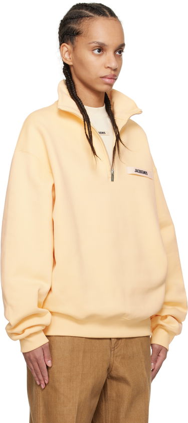 Mikina Jacquemus Jacquemus Gros Grain Zipped Rollneck Sweatshirt Žltá | 25E255JS283-2458, 1