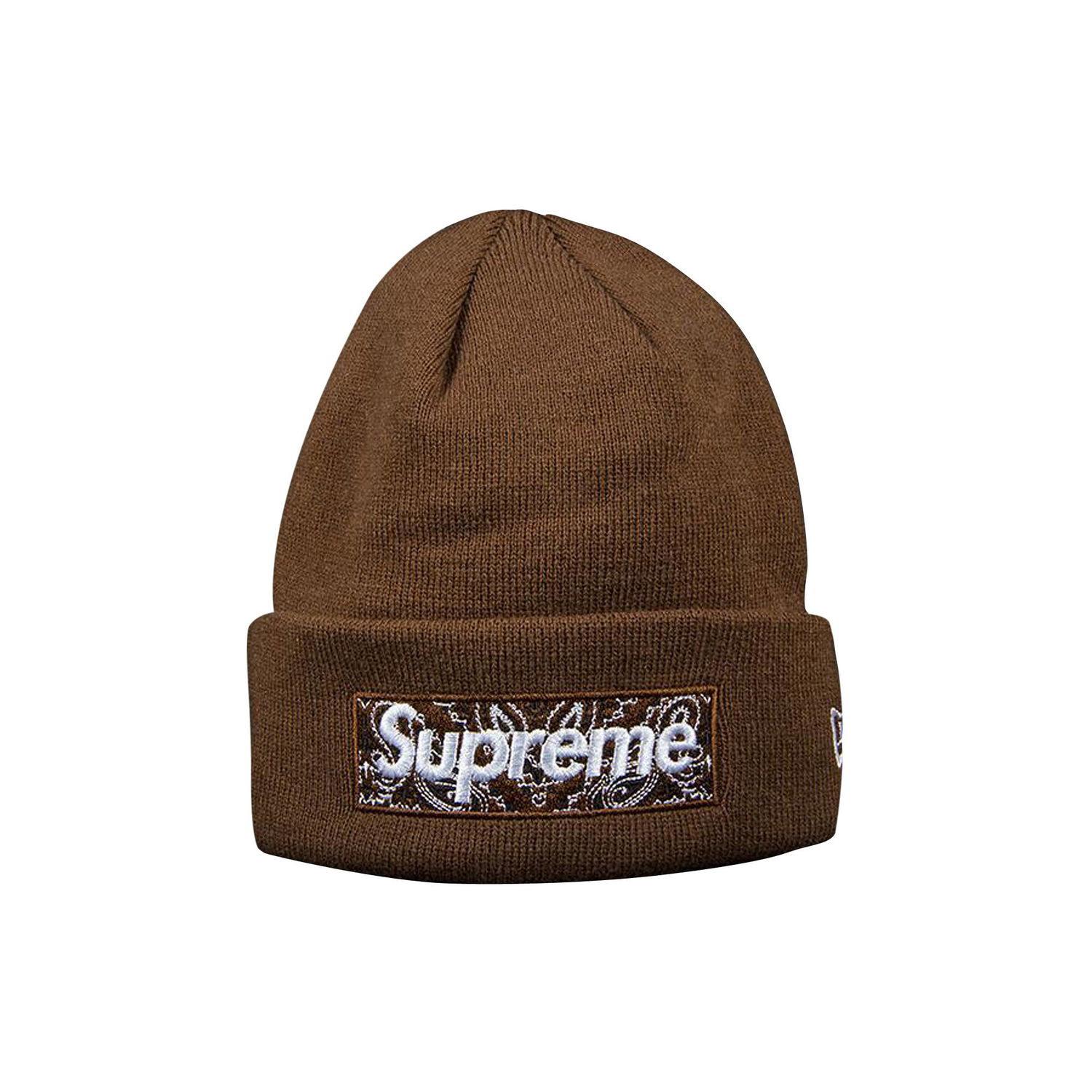Kulicha Supreme New Era x Bandana Box Logo Beanie Hnedá | FW19BN4 DARK BROWN, 1