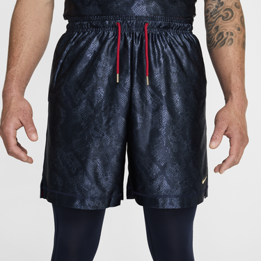 Šortky Nike KOBE BRYANT DRI-FIT STANDARD ISSUES REVERSIBLE 6INCH SHORTS, DARK OBSIDIAN/VARSITY RED/JERSEY GOLD Čierna | FZ0932-475, 2