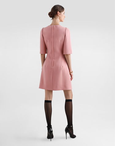 Šaty Dolce & Gabbana Dolce & Gabbana Wool Crepe Fit-and-Flare Dress Ružová | F6GAUTFU2L8F0473, 2