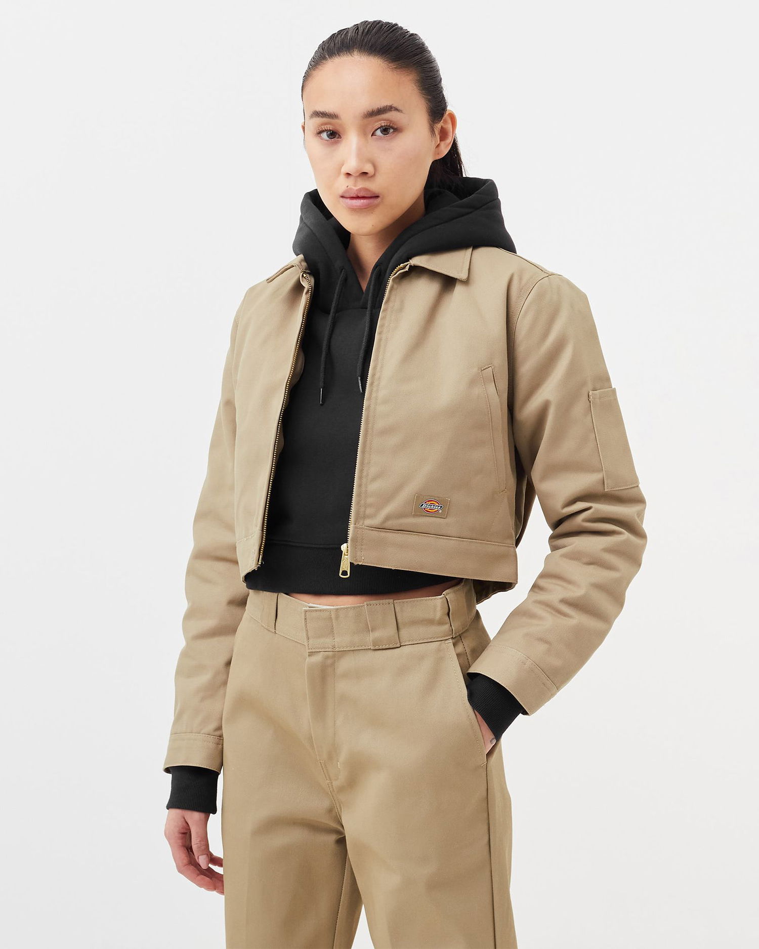 Bunda Dickies LINED EISENHOWER CROPPED REC Béžová | 195440277522, 1