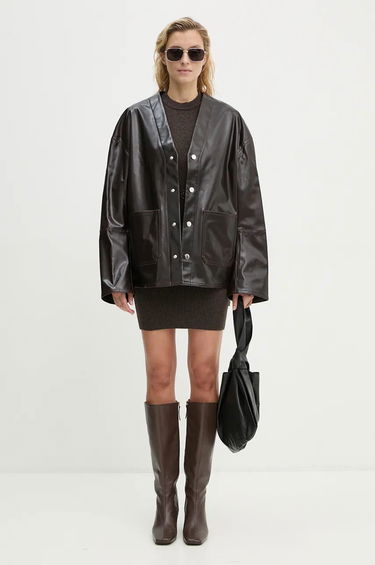 Šaty Nanushka Oversized Wool Mini Dress Hnedá | NW24PFHA28478, 1
