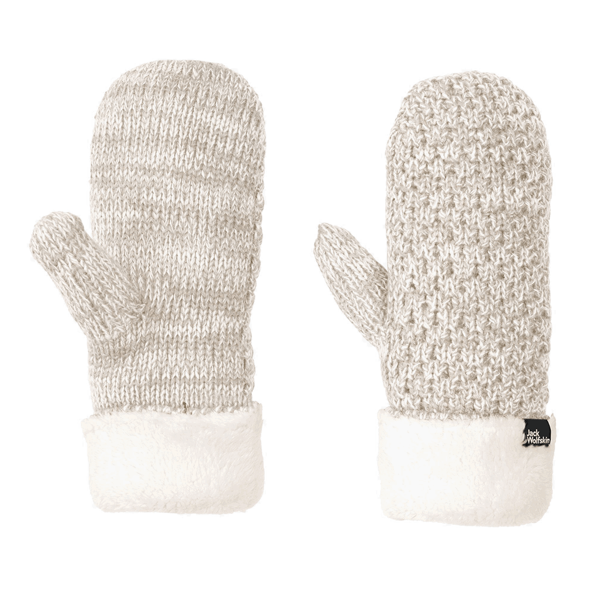 Rukavice Jack Wolfskin HIGHLOFT Knitted Mittens with Fluffy Cuff Béžová | 1908001-5062, 0