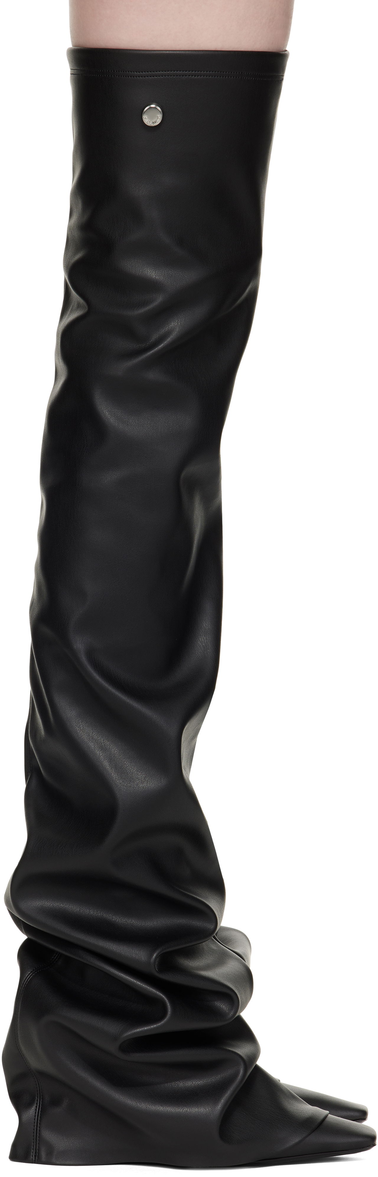 Oblečenie The Attico Attico Robin Thigh-High Boots Čierna | 250WSH00872 PUR003AA, 0