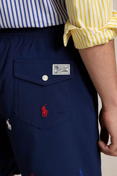 Plavky Polo by Ralph Lauren Navy Blue Shorts with Logo Embroidery Modrá | 710957786, 2