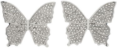 Náušnice Blumarine Silver Rhinestone Butterfly Earrings Metalická | P422W266A, 0