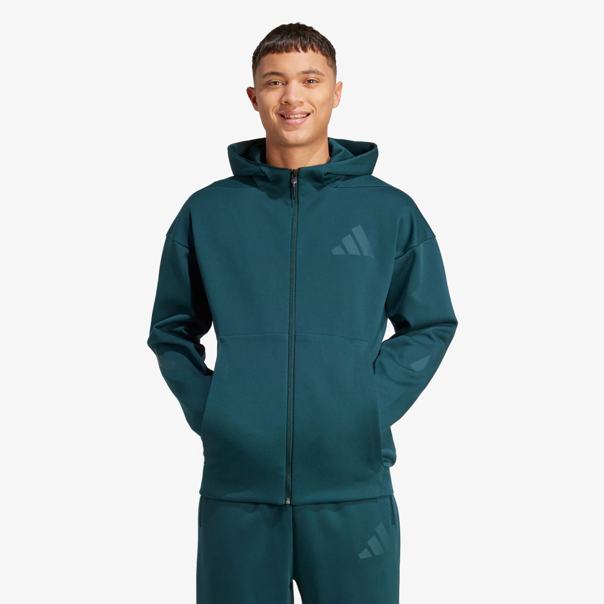 Bunda adidas Performance Z.N.E. Full-Zip Hooded Jacket Zelené | KB3709, 1