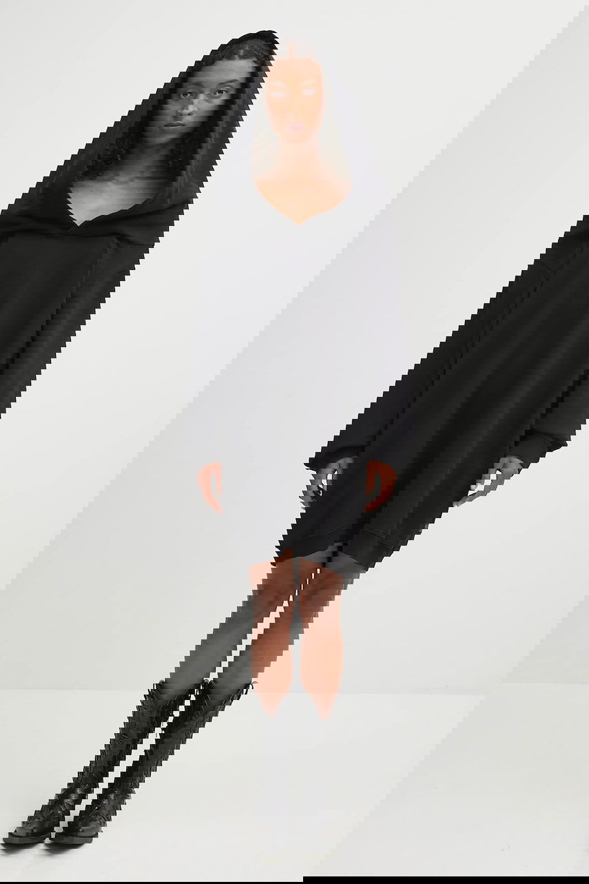 Šaty Maison Margiela MM6 Maison Margiela Hooded Mini Oversize Dress Čierna | S52DD0074.M25014.900, 0