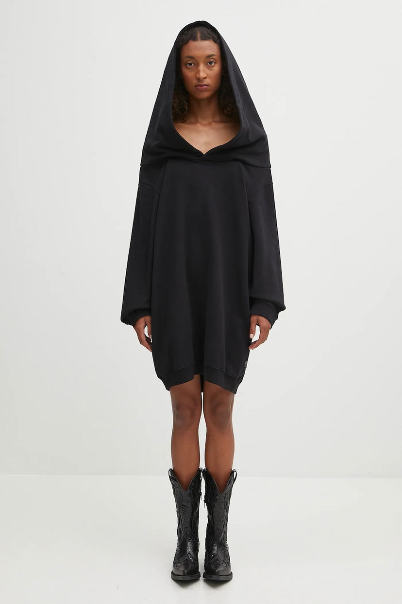 Šaty Maison Margiela MM6 Maison Margiela Hooded Mini Oversize Dress Čierna | S52DD0074.M25014.900