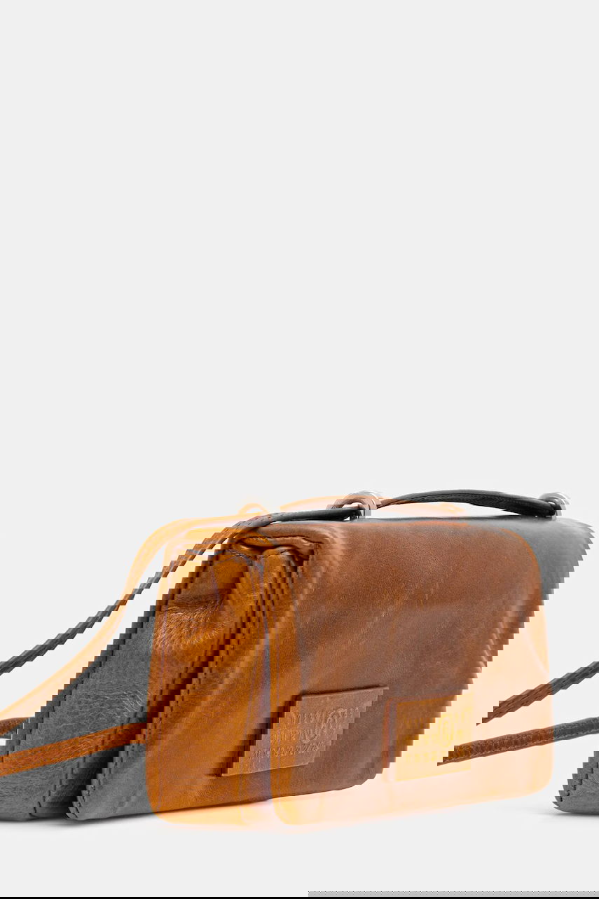 Taška cez rameno Maison Margiela MM6 Maison Margiela Leather Shoulder Bag Hnedá | SB5ZH0022.P7187.T2222, 1