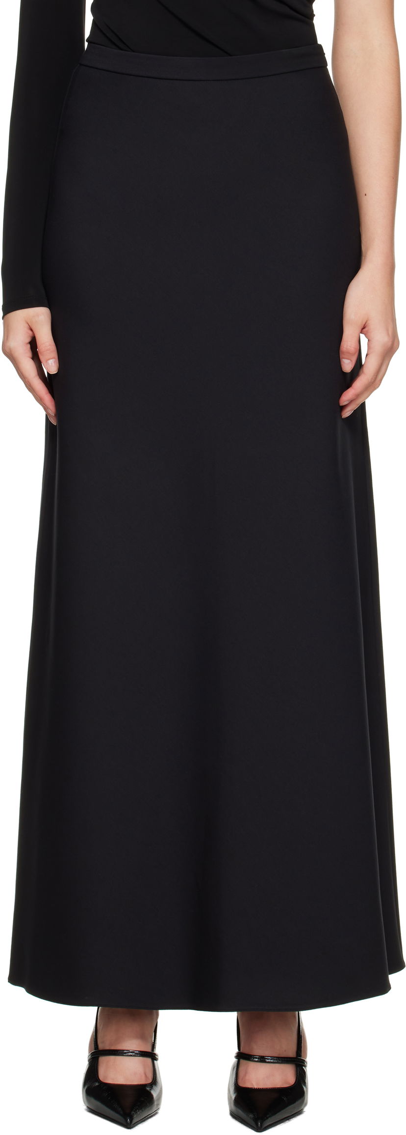 Sukňa Max Mara Max Mara Vernice Maxi Skirt Čierna | 2521776011600