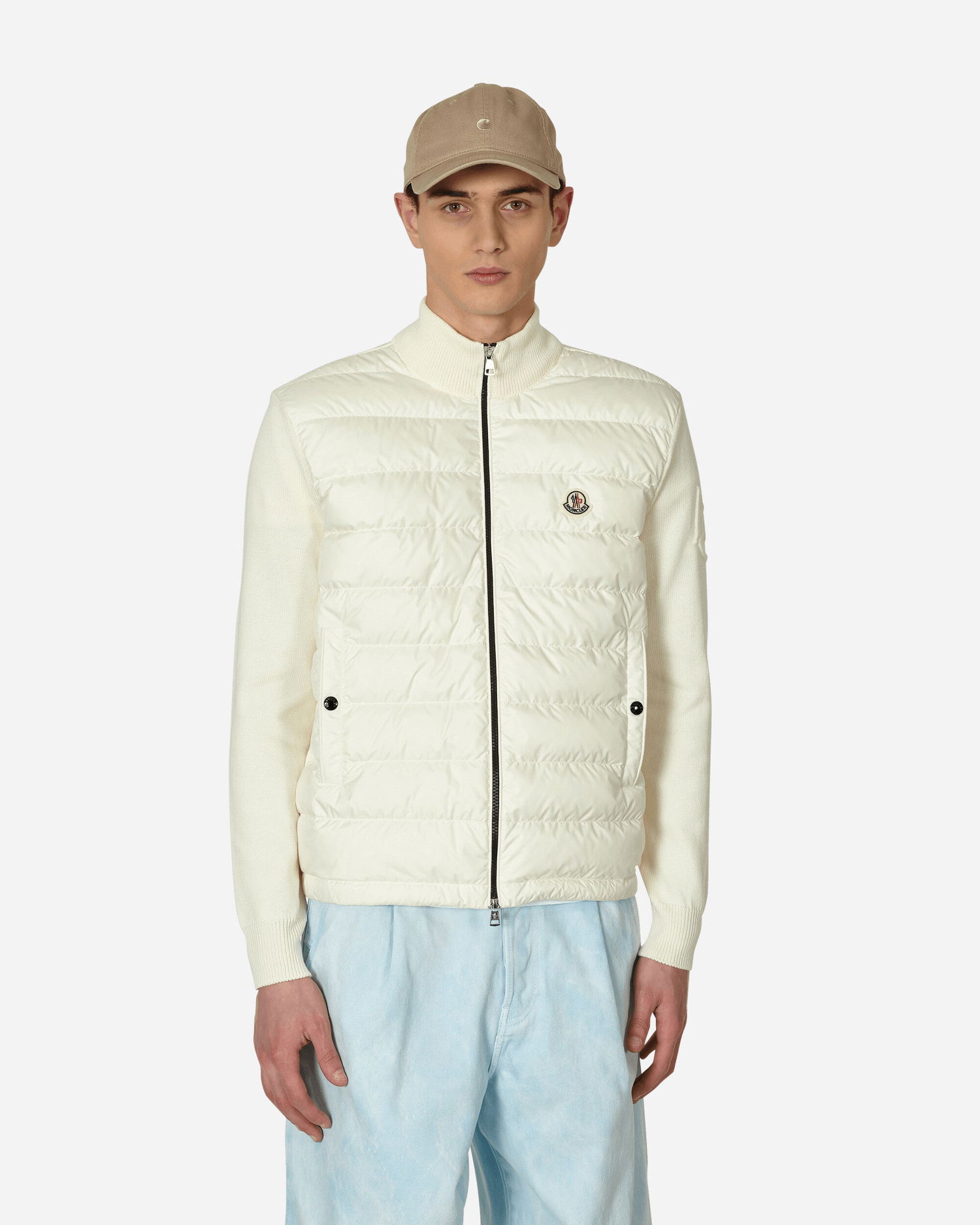 Prešívaná bunda Moncler Down Zipped Cardigan Béžová | 9B00007M1115 034, 0