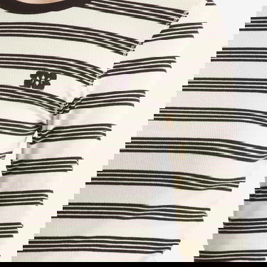 Tričko GANNI GANNI Striped Long Sleeve T-Shirt Béžová | T4145-683, 5