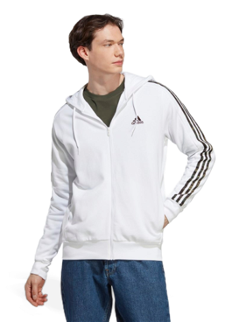 adidas Performance Essentials French Terry 3-Stripes Full-Zip Hoodie IC9836
