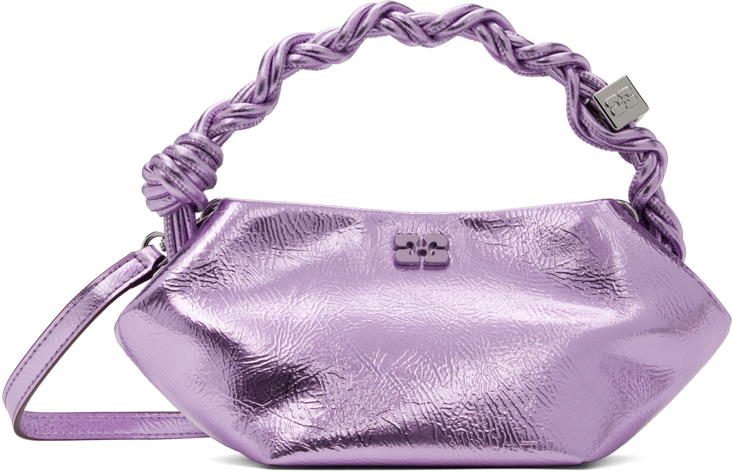 Kabelka GANNI Ganni Metallic Mini Bou Bag Fialová | A6338, 0