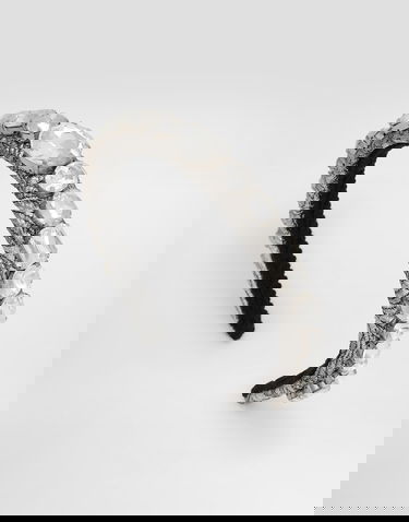 Doplnky Dolce & Gabbana Floral Jacquard Headband with Crystals and Embroidery Metalická | FY366ZGDDDMS8400, 2