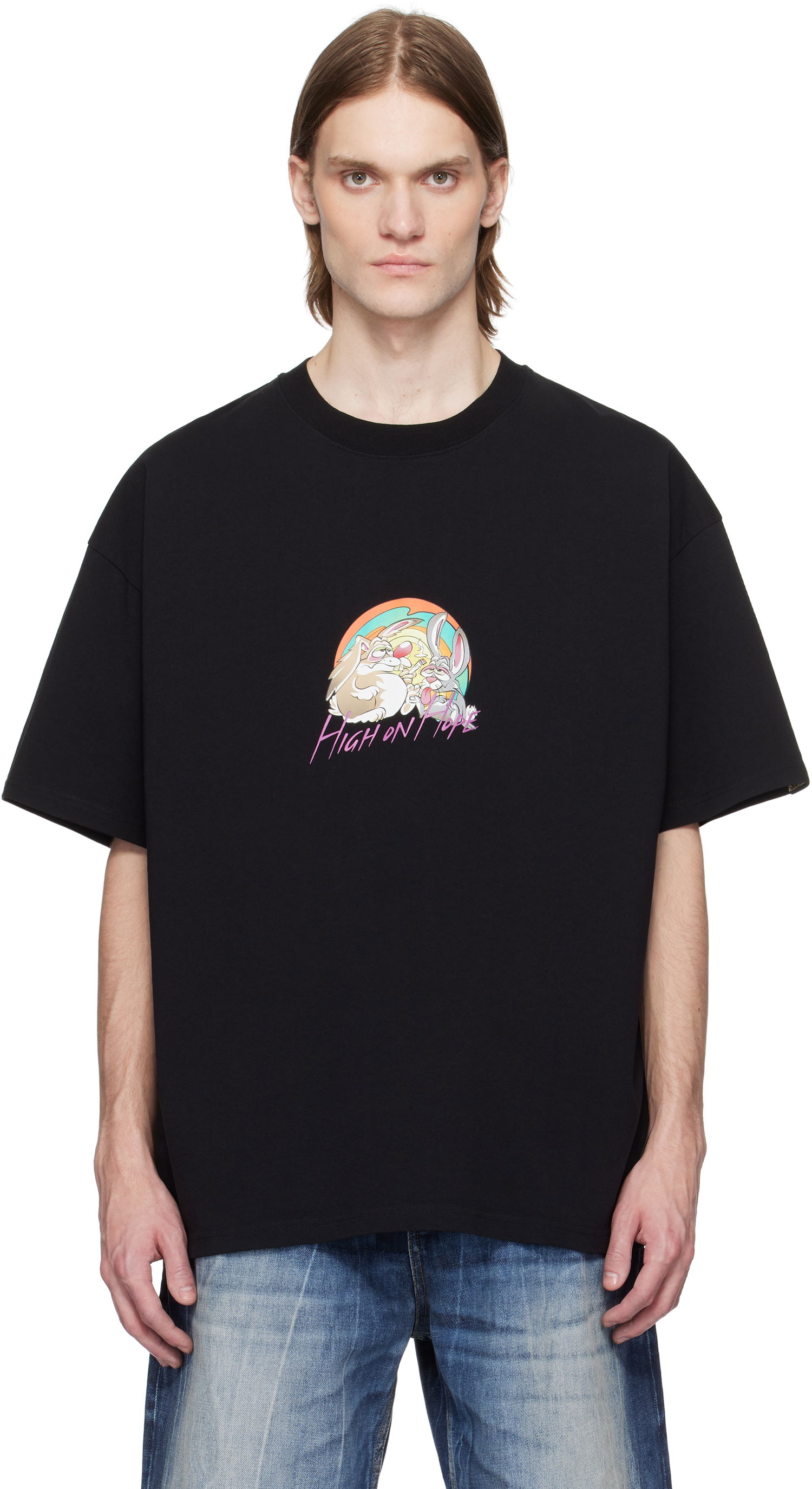 Tričko Martine Rose Martine Rose Oversized Graphic T-Shirt Čierna | 621JE03001H, 0