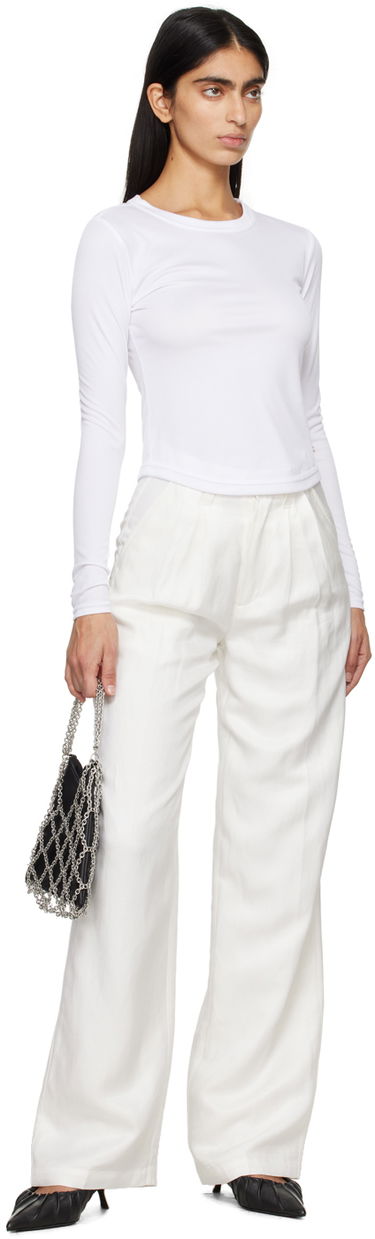 Tričko Anine Bing Jane Long Sleeve T-Shirt Biela | A-08-4408-100, 3