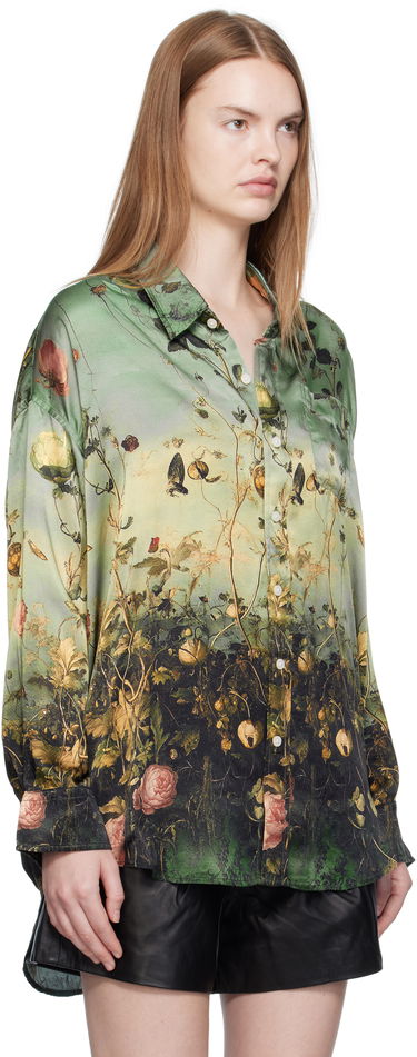 Košeľa R13 R13 Drop Neck Floral Print Shirt Zelené | R13WR004-R584A, 1