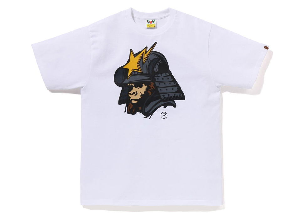 Tričko BAPE General Kabuto Tee Biela | 1J20-110-018, 0
