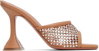 Amina Muaddi Lupita Crystal Net Heeled Sandals