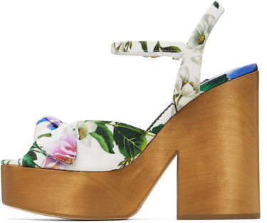 Doplnky Dolce & Gabbana Dolce&Gabbana Jacquard Platform Heeled Sandals Rôznofarebný | CZ0322 A6P73, 2