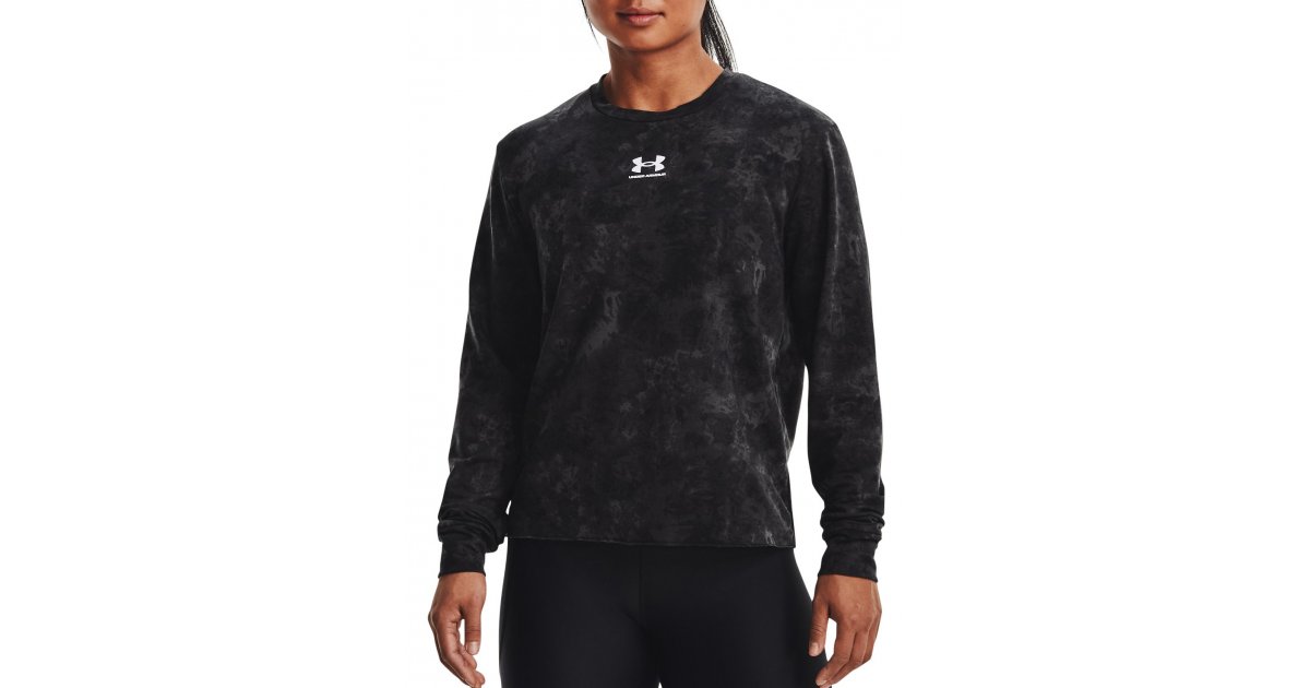 Mikina Under Armour Sweatshirt Rival Terry Print Crew Čierna | 1373036-001, 1