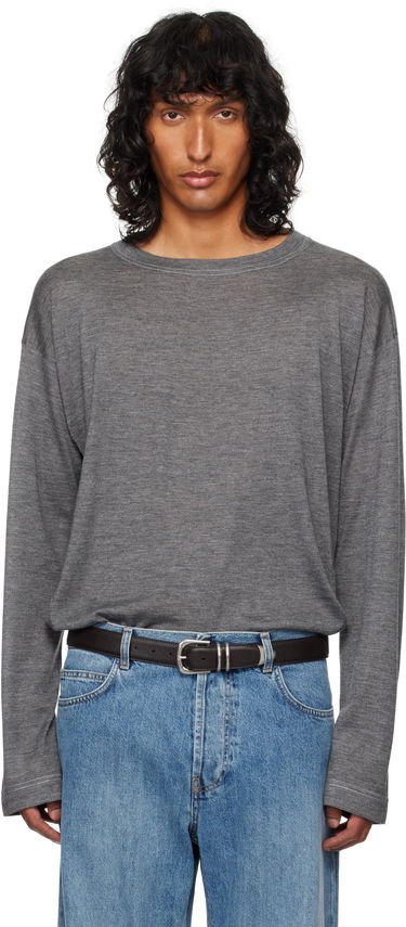 Sveter The Row The Row Angelo Long Sleeve T-Shirt Šedá | 776-Y806, 0