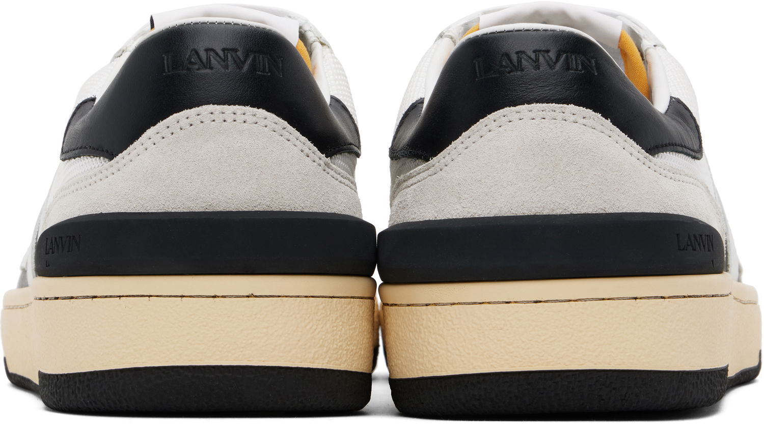 Tenisky a topánky LANVIN Off-White & Black Clay Mesh Sneakers Biela | FU-SKDK00-NAS1-P25, 1