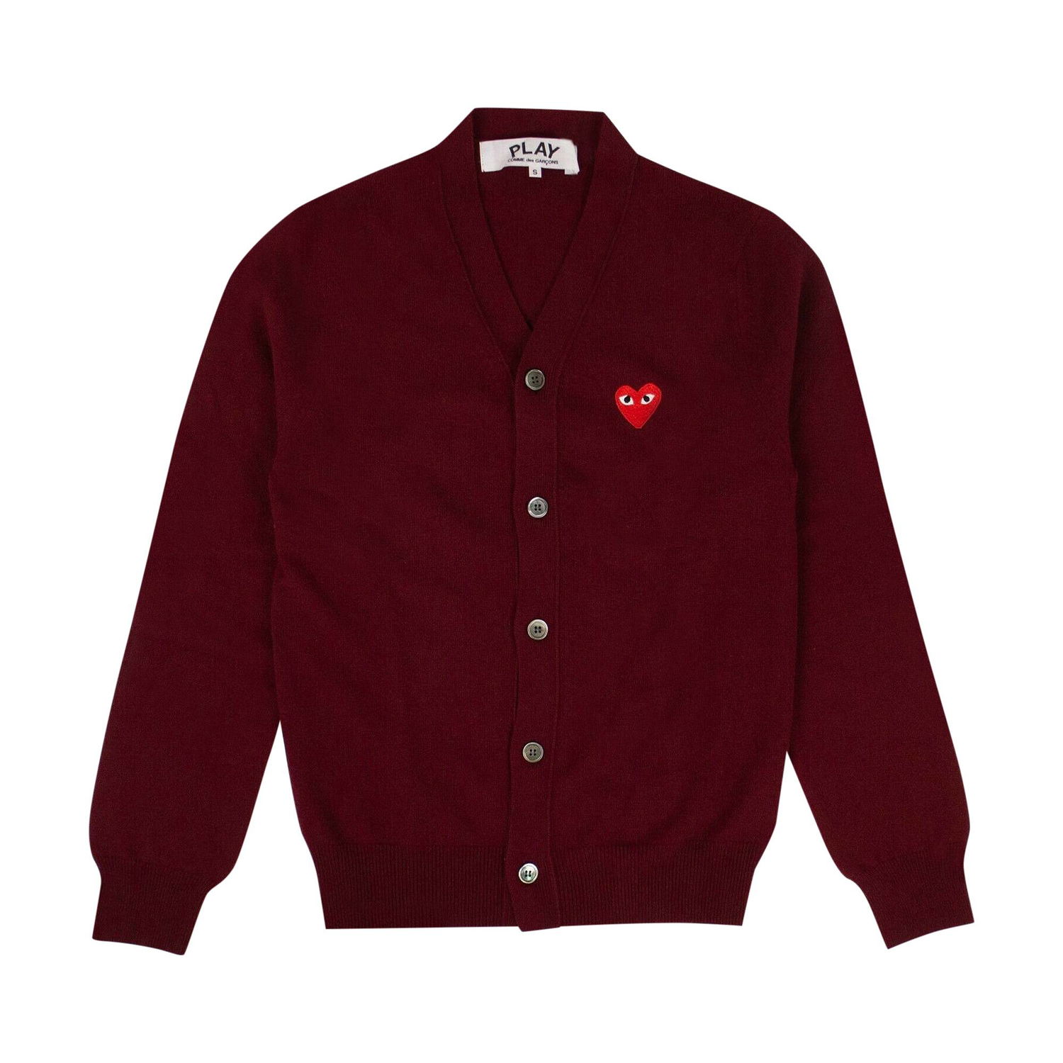 Sveter Comme des Garçons PLAY Heart Wool Cardigan Vínová | az n008 051 4, 1