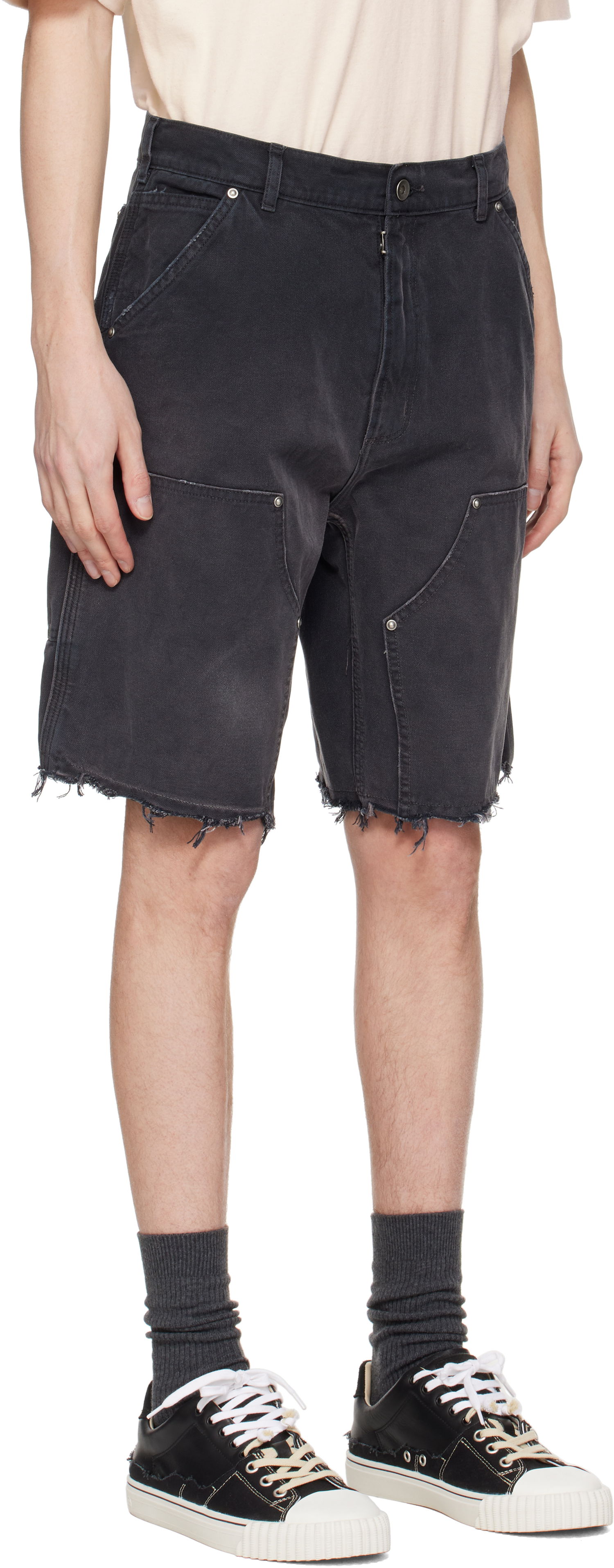 Šortky Maison Margiela Maison Margiela Stud Denim Shorts Čierna | S50MU0082 M35255, 1
