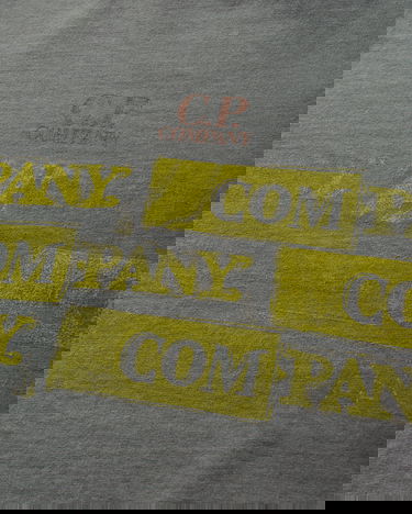 Tričko C.P. Company Horizontal Logo T-Shirt Šedá | 18CMTS309A-005431G 935, 3