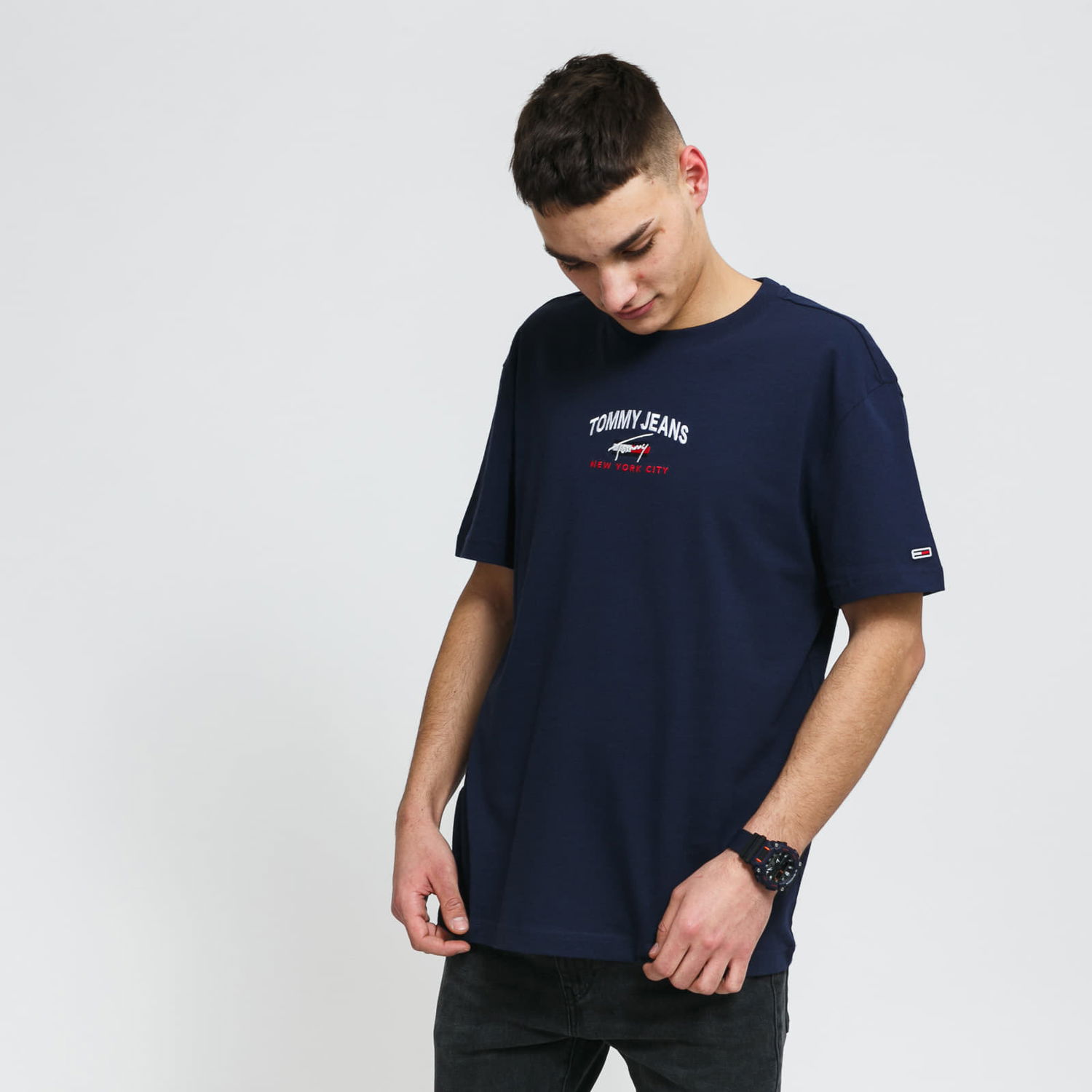 Tričko Tommy Hilfiger Timeless Tommy Script Tee Navy | DM0DM10620 C87, 0