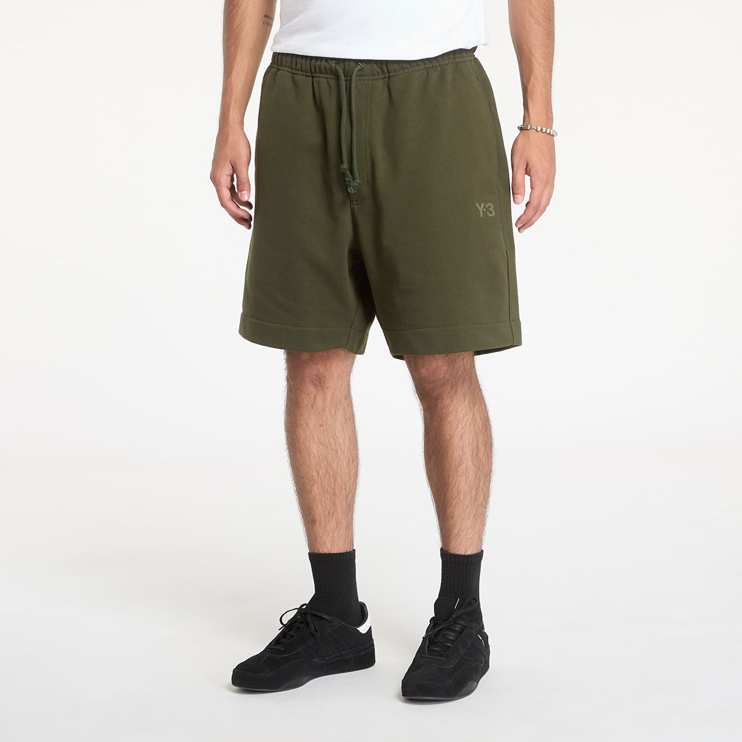 Šortky Y-3 Brushed Terry Shorts Night Cargo Zelené | JJ4397, 0