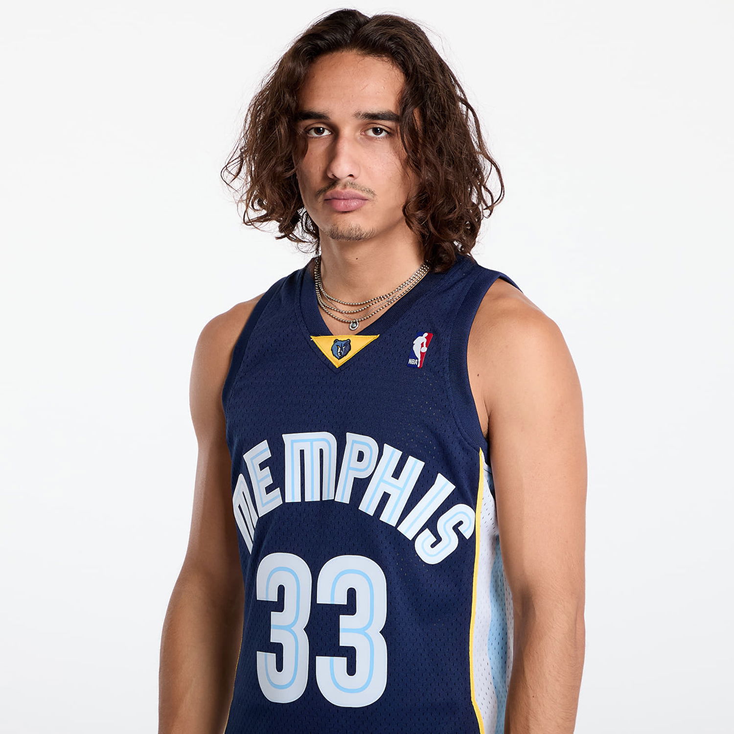 Dres Mitchell & Ness Memphis Grizzlies 33 Marc Gasol Dark Jersey Navy Navy | SMJY7099 Navy, 1