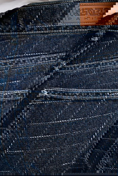 Džínsy KENZO Kenzo Wide Leg Jeans with Geometric Stitching Modrá | FF62DP2176V3, 3