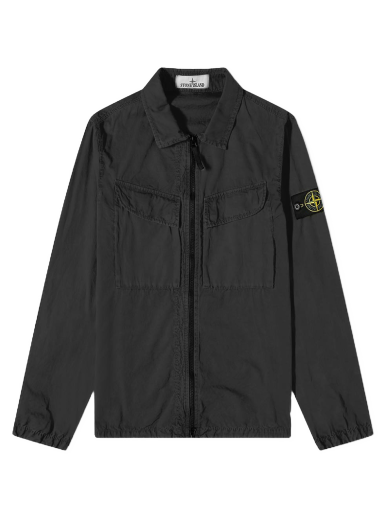 Bunda Stone Island Brushed Cotton Canvas Zip Overshirt Čierna | 7715101WN-V0129