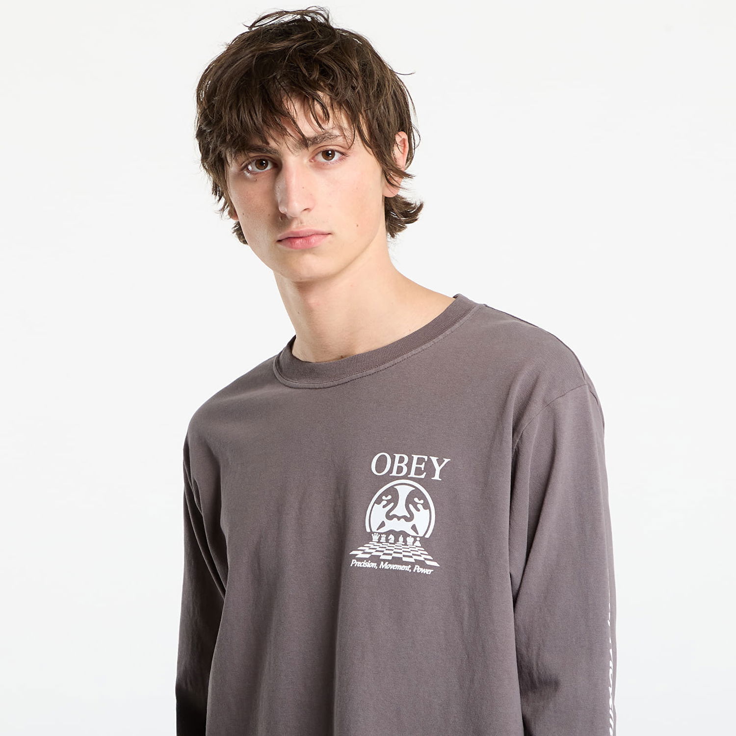 Tričko OBEY Precision Pigment Dusty Black Šedá | 168004226-DBA, 1