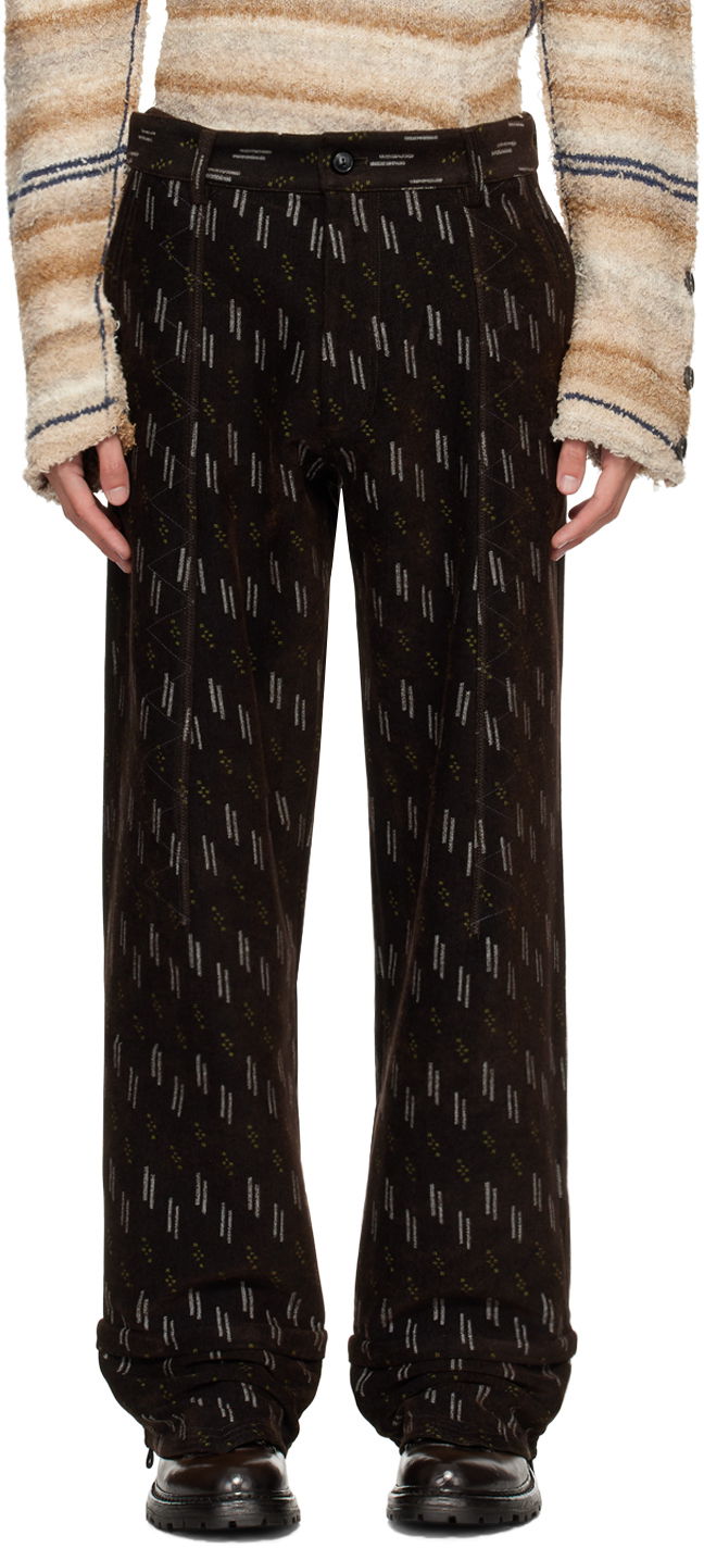 Nohavice KIKO KOSTADINOV Patterned Trousers Hnedá | KKAW24T04-16, 0