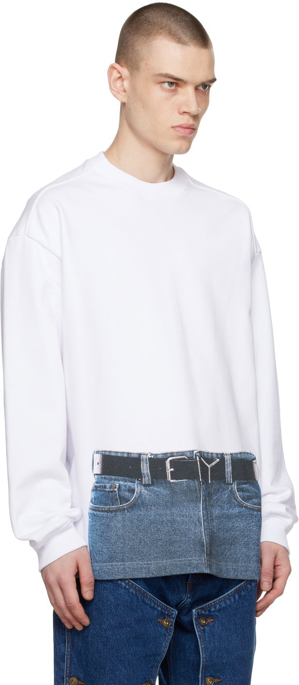 Sveter Y/PROJECT Jean Paul Gaultier Edition Printed Sweatshirt Biela | YPJPGSWEAT3-S24, 1