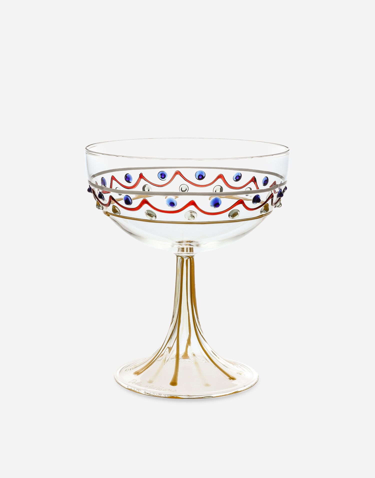 Home decor Dolce & Gabbana Multicolor Decorated Champagne Glass Rôznofarebný | TCB027TCALVUC121, 0