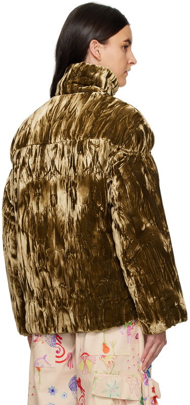 Prešívaná bunda Collina Strada Collina Strada Velvet Puffer Jacket Hnedá | XX5001 CRUSHED VELVET, 2