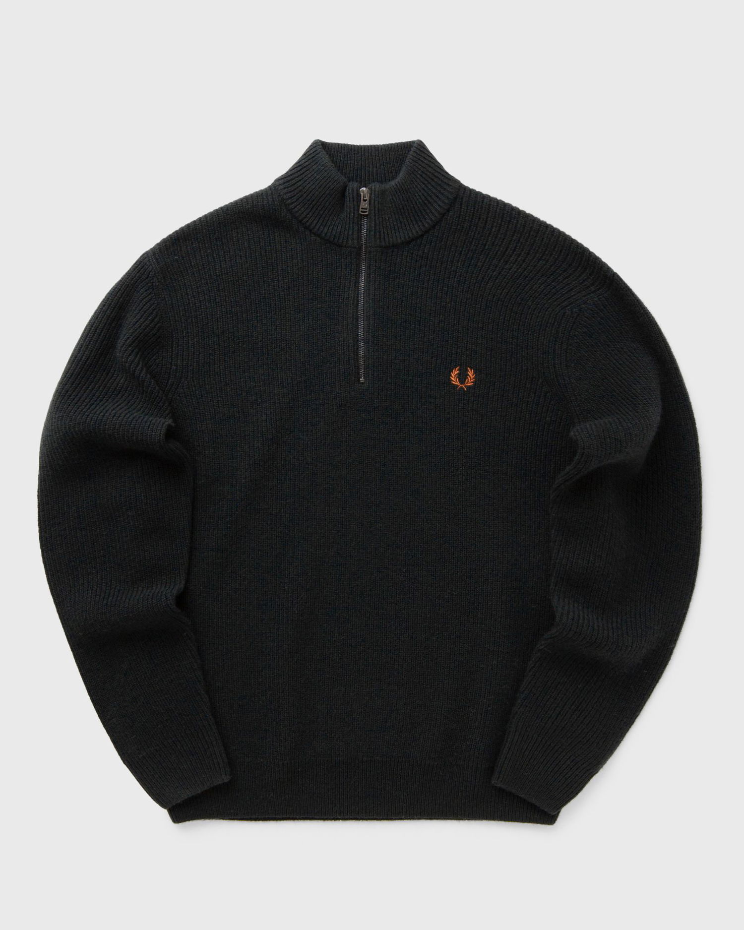 Sveter Fred Perry Textured Half-Zip Jumper Čierna | K6540-Q20, 0
